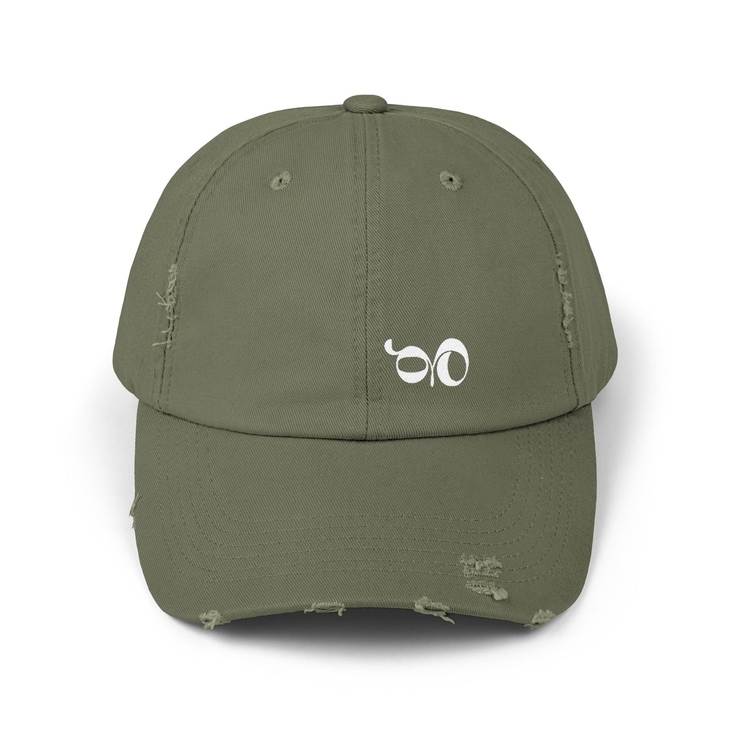 Olive GBOS Logo Unisex Distressed Cap - GBOS Productions