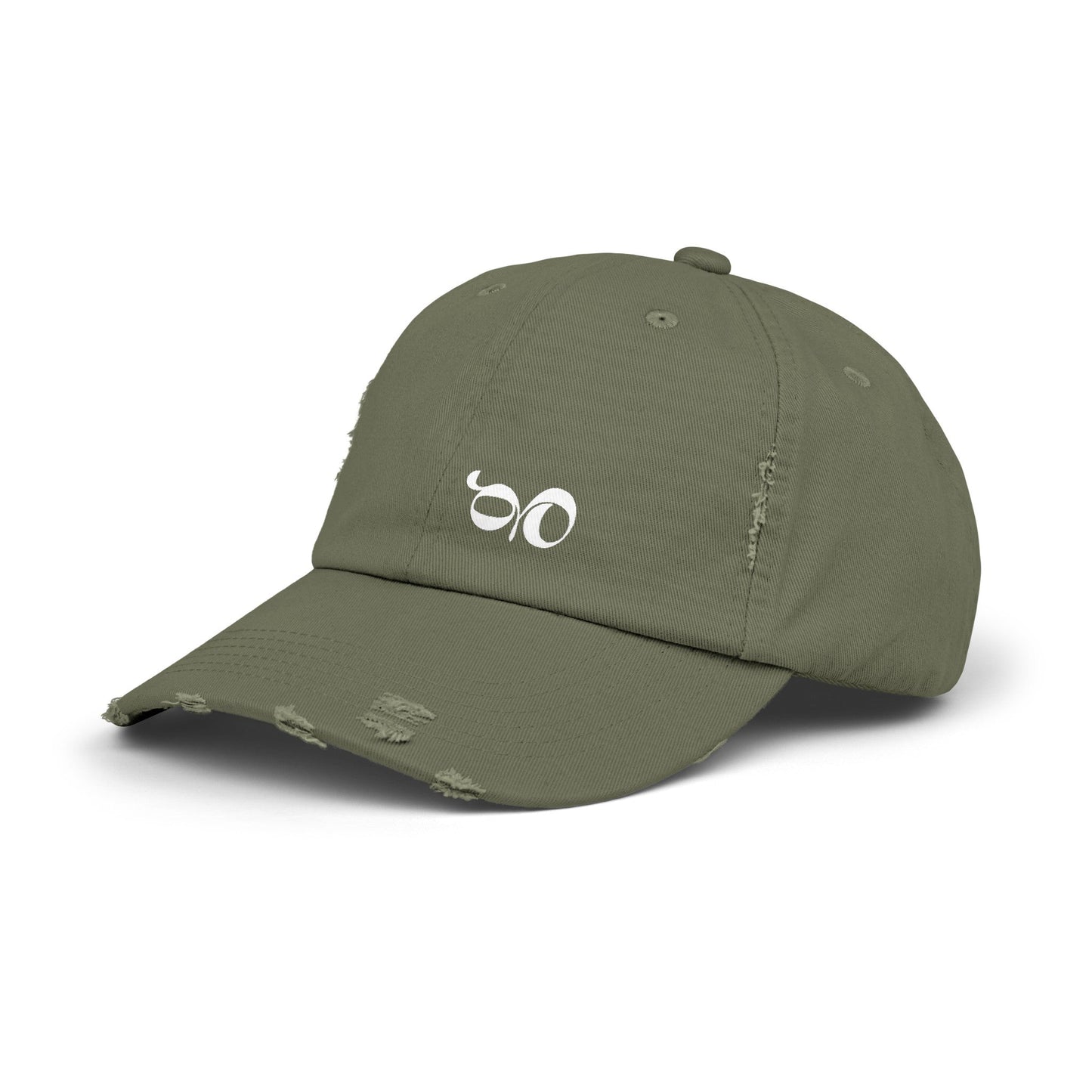 Olive GBOS Logo Unisex Distressed Cap - GBOS Productions